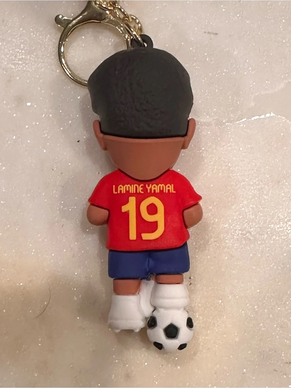 Lamine Yamal Spain #19 Soccer Fan Gift Keychain World Cup w/ Hand Sanitizer ⚽️